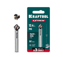 KRAFTOOL EXTREME Со5-А, d 12.4 х 56 мм, сталь M35, U-образная спираль, для раззенковки М6, Конусный зенкер (29734-6)