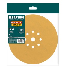 KRAFTOOL Giraffe GOLD-9 225 мм, Р240, шлифовальный круг на липучке, 9 отв. (35651-240)