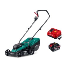 ЗУБР 20 В, 350 мм, 1 АКБ LMS (4 Ач), газонокосилка аккумуляторная бесщеточная (ГКЛ-2035-41)