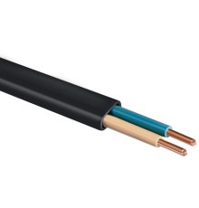 ЗУБР ВВГ-Пнг(А)-LS, 2 x 1.5 мм2, 50 м, ГОСТ 31996-2012, плоский, силовой кабель с пониженным дымо-газовыделением, Профессионал (60006-50)