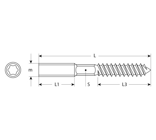 ЗУБР М8 x 100 мм, 800 шт, сантехническая шпилька (37870-08-100-800)
