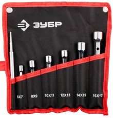 ЗУБР 7 шт, 6 - 17 мм, набор двухсторонних торцовых ключей (27190-H7)