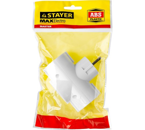 STAYER MAXElectro, 3 гнезда, сетевой разветвитель (55093-3)