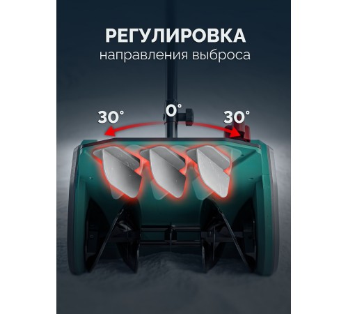 ЗУБР 20В, 33 см, 1 АКБ LMS (4 А·ч), лопата аккумуляторная (снегоуборщик) (СЛА-33-41)
