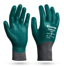 KRAFTOOL ProFlex Max, XL (10), полный облив, эластичные перчатки, вспененное нитриловое покрытие, 15 класс (11240-XL)