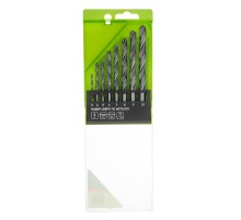 Набор сверл по металлу, 3-10 мм, 8 шт, Р6М5, пластиковый кейс, Сибртех