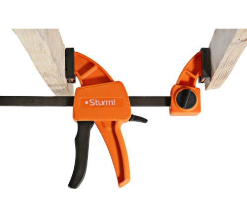 Струбцина быстрозажимная, 600мм, сила сжатия 70-100кгс, Sturm!