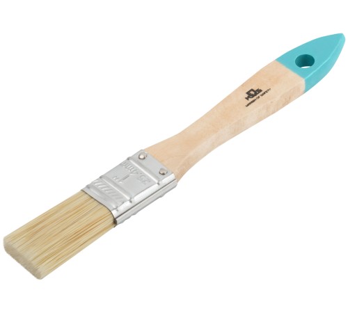 Кисть флейцевая, натур. cветлая щетина, деревянная ручка  1" (25 мм) MOS