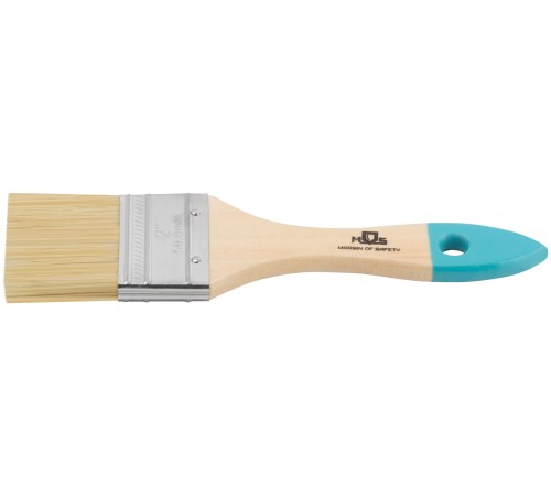 Кисть флейцевая, натур. cветлая щетина, деревянная ручка  2" (50 мм) MOS