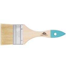 Кисть флейцевая, натур. cветлая щетина, деревянная ручка 2,5" (63 мм) MOS