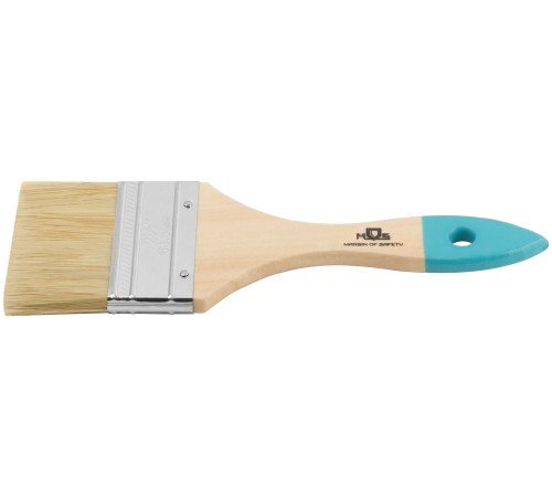 Кисть флейцевая, натур. cветлая щетина, деревянная ручка 2,5" (63 мм) MOS