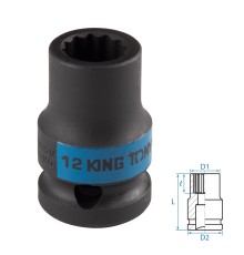 Головка торцевая ударная двенадцатигранная 1/2", 12 мм KING TONY 453012M