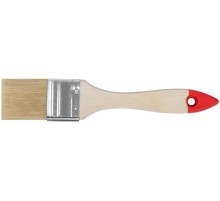 Кисть флейцевая "Оптима", натур. cветлая щетина, деревянная ручка 1,5" (38 мм) КУРС