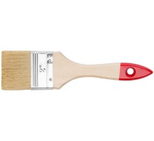 Кисть флейцевая "Оптима", натур. cветлая щетина, деревянная ручка  2" (50 мм) КУРС