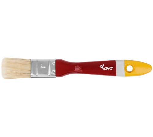 Кисть флейцевая "Мастер", натур. щетина, деревянная ручка  1" (25 мм) КУРС