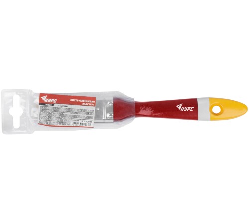 Кисть флейцевая "Мастер", натур. щетина, деревянная ручка  1" (25 мм) КУРС