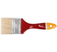 Кисть флейцевая "Мастер", натур. щетина, деревянная ручка 2,5" (63 мм) КУРС
