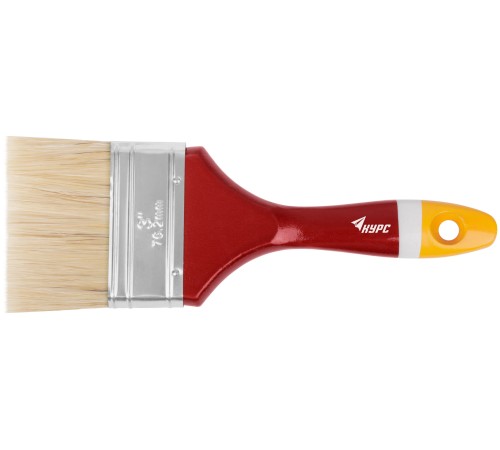 Кисть флейцевая "Мастер", натур. щетина, деревянная ручка  3" (75 мм) КУРС Кисть флейцевая "Мастер", натур. щетина, деревянная ручка  3" (75 мм) КУРС