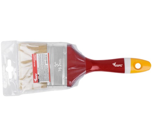 Кисть флейцевая "Мастер", натур. щетина, деревянная ручка  3" (75 мм) КУРС Кисть флейцевая "Мастер", натур. щетина, деревянная ручка  3" (75 мм) КУРС