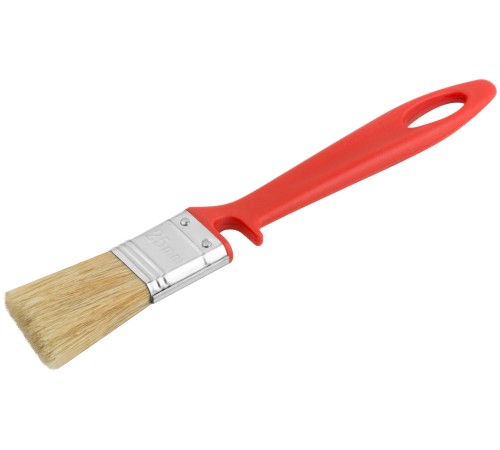 Кисть флейцевая "Крафт", натур.светлая щетина, пластиковая ручка с выемкой  25 мм КУРС