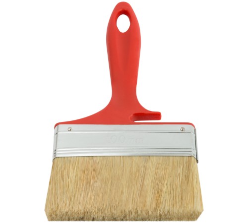 Кисть флейцевая "Крафт", натур.светлая щетина, пластиковая ручка с выемкой 100 мм КУРС Кисть флейцевая "Крафт", натур.светлая щетина, пластиковая ручка с выемкой 100 мм КУРС