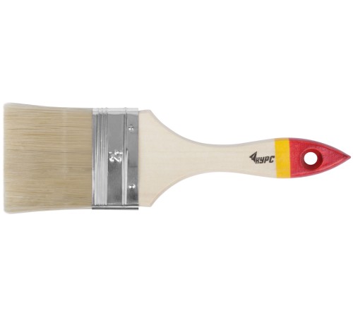 Кисть флейцевая "Модерн", иск. щетина, деревянная ручка 2,5" (63 мм) КУРС Кисть флейцевая "Модерн", иск. щетина, деревянная ручка 2,5" (63 мм) КУРС