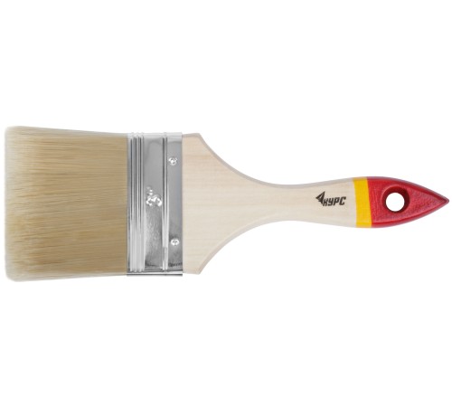 Кисть флейцевая "Модерн", иск. щетина, деревянная ручка  3" (75 мм) КУРС Кисть флейцевая "Модерн", иск. щетина, деревянная ручка  3" (75 мм) КУРС