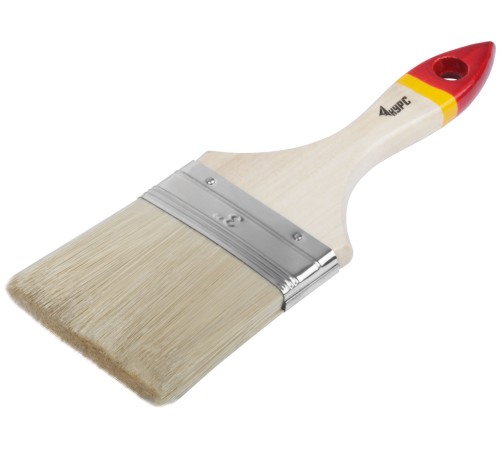 Кисть флейцевая "Модерн", иск. щетина, деревянная ручка  3" (75 мм) КУРС Кисть флейцевая "Модерн", иск. щетина, деревянная ручка  3" (75 мм) КУРС