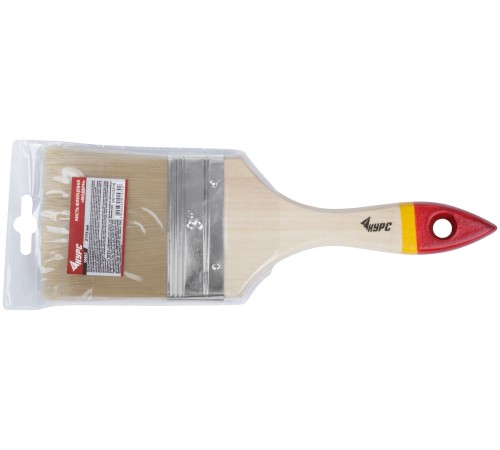 Кисть флейцевая "Модерн", иск. щетина, деревянная ручка  3" (75 мм) КУРС Кисть флейцевая "Модерн", иск. щетина, деревянная ручка  3" (75 мм) КУРС