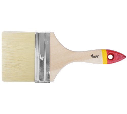 Кисть флейцевая "Модерн", иск. щетина, деревянная ручка  4" (100 мм) КУРС Кисть флейцевая "Модерн", иск. щетина, деревянная ручка  4" (100 мм) КУРС