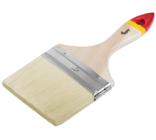 Кисть флейцевая "Модерн", иск. щетина, деревянная ручка  4" (100 мм) КУРС Кисть флейцевая "Модерн", иск. щетина, деревянная ручка  4" (100 мм) КУРС