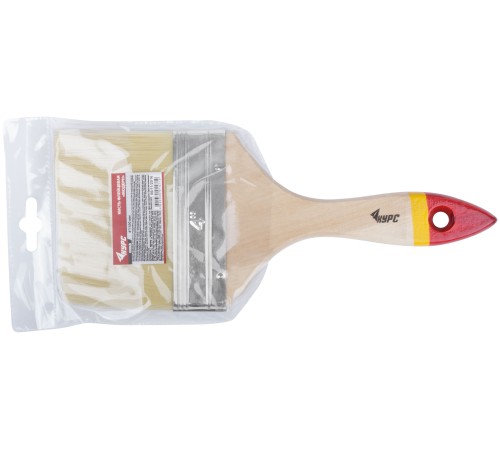 Кисть флейцевая "Модерн", иск. щетина, деревянная ручка  4" (100 мм) КУРС Кисть флейцевая "Модерн", иск. щетина, деревянная ручка  4" (100 мм) КУРС