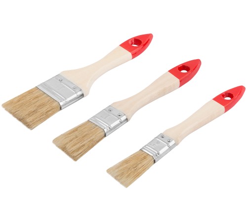 Набор кистей "Оптима" 3 шт. (19, 25, 38 мм) КУРС Набор кистей "Оптима" 3 шт. (19, 25, 38 мм) КУРС