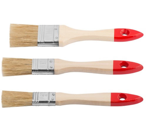 Набор кистей "Оптима" 3 шт. (19, 25, 38 мм) КУРС Набор кистей "Оптима" 3 шт. (19, 25, 38 мм) КУРС