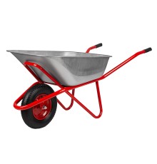 Тачка садово-строительная, усиленная, грузоподъемность 220 кг, объем 110 л