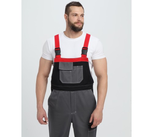 Костюм Формула-2 CH МВО (тк.Смесовая,240) п/к, серый/черный/красный