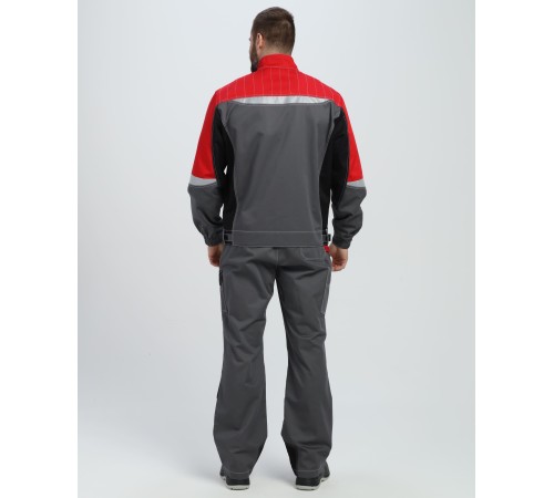 Костюм Формула-2 CH МВО (тк.Смесовая,240) п/к, серый/черный/красный