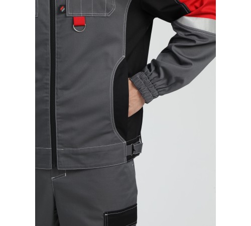 Костюм Формула-2 CH МВО (тк.Смесовая,240) п/к, серый/черный/красный