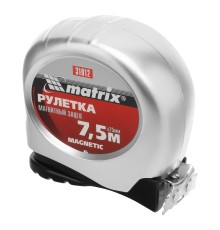Рулетка Magnetic,7,5 м х 25 мм,магнитный зацеп Matrix