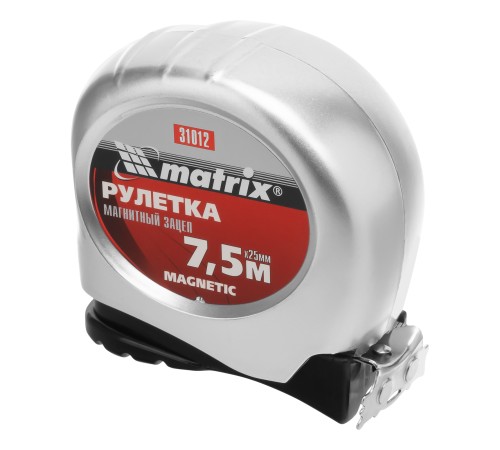 Рулетка Magnetic,7,5 м х 25 мм,магнитный зацеп Matrix