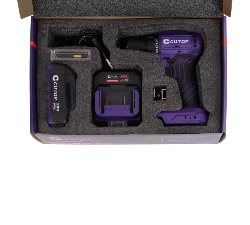 Шуруповерт Cutop E-Profi 20В, 13мм, 1 Батарея, 2ач, З/у, карт. кор. Cutop E-Profi Шуруповерт Cutop E-Profi 20В, 13мм, 1 Батарея, 2ач, З/у, карт. кор. Cutop E-Profi