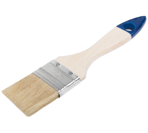 Кисть флейцевая "Эконом", натур. светлая щетина, деревянная ручка 1,5" (38 мм) FIT DIY