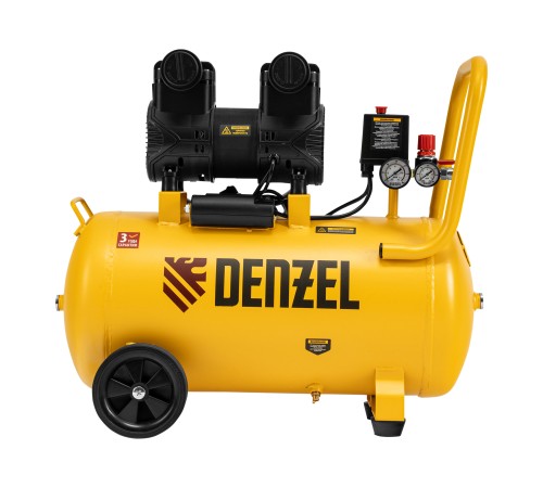 Компрессор безмасл. малошумный DLP-1500/50, 1,5 кВт,50 л, 2850 об/мин, 250 л/мин Denzel