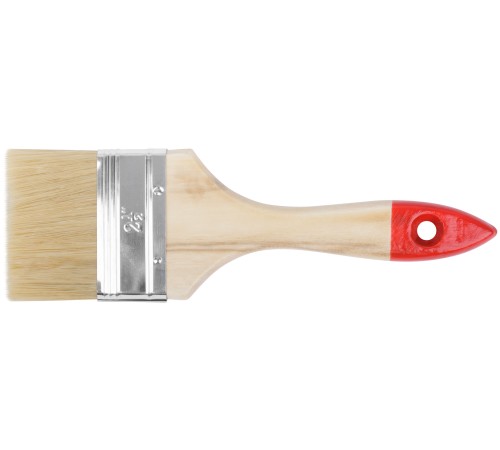 Кисть флейцевая "Стандарт", натур.светлая щетина, деревянная ручка 2,5" (63 мм) FIT IT Кисть флейцевая "Стандарт", натур.светлая щетина, деревянная ручка 2,5" (63 мм) FIT IT