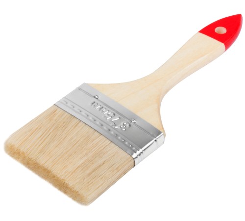 Кисть флейцевая "Стандарт", натур.светлая щетина, деревянная ручка  3" (75 мм) FIT IT Кисть флейцевая "Стандарт", натур.светлая щетина, деревянная ручка  3" (75 мм) FIT IT