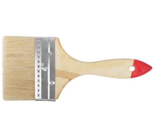 Кисть флейцевая "Стандарт", натур.светлая щетина, деревянная ручка  4" (100 мм) FIT IT Кисть флейцевая "Стандарт", натур.светлая щетина, деревянная ручка  4" (100 мм) FIT IT