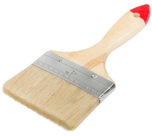 Кисть флейцевая "Стандарт", натур.светлая щетина, деревянная ручка  4" (100 мм) FIT IT Кисть флейцевая "Стандарт", натур.светлая щетина, деревянная ручка  4" (100 мм) FIT IT