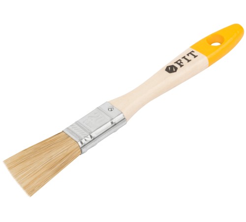 Кисть флейцевая "Стандарт-Плюс", натур.светлая щетина, деревянная ручка 3/4" (19 мм) FIT IT Кисть флейцевая "Стандарт-Плюс", натур.светлая щетина, деревянная ручка 3/4" (19 мм) FIT IT