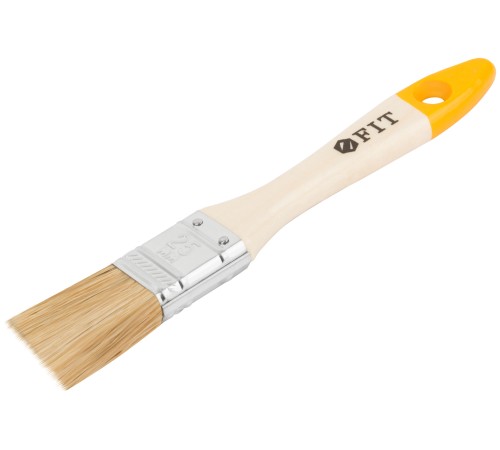 Кисть флейцевая "Стандарт-Плюс", натур.светлая щетина, деревянная ручка  1" (25 мм) FIT IT Кисть флейцевая "Стандарт-Плюс", натур.светлая щетина, деревянная ручка  1" (25 мм) FIT IT