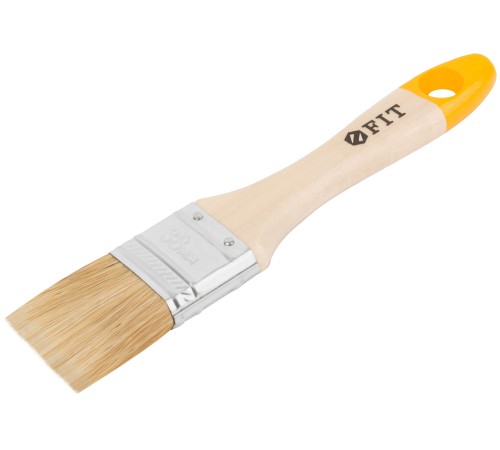 Кисть флейцевая "Стандарт-Плюс", натур.светлая щетина, деревянная ручка 1,5" (38 мм) FIT IT Кисть флейцевая "Стандарт-Плюс", натур.светлая щетина, деревянная ручка 1,5" (38 мм) FIT IT